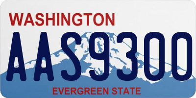 WA license plate AAS9300