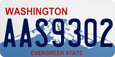 WA license plate AAS9302