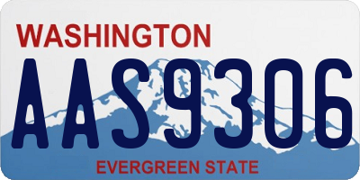 WA license plate AAS9306