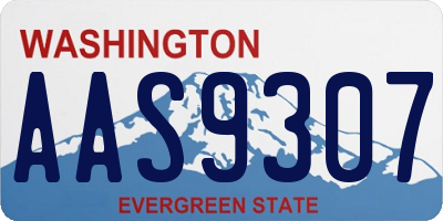 WA license plate AAS9307