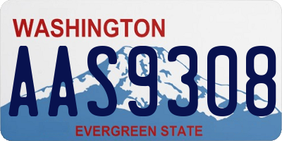 WA license plate AAS9308