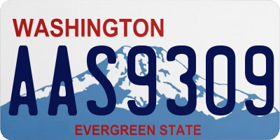 WA license plate AAS9309