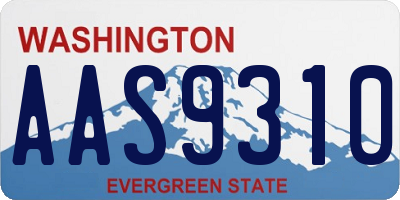 WA license plate AAS9310