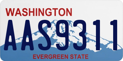 WA license plate AAS9311