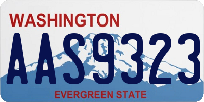 WA license plate AAS9323