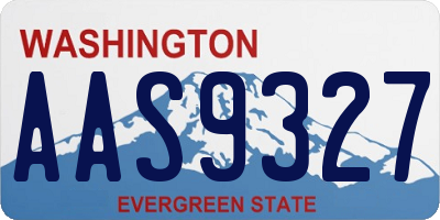 WA license plate AAS9327