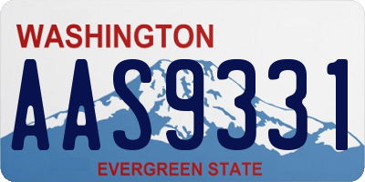 WA license plate AAS9331