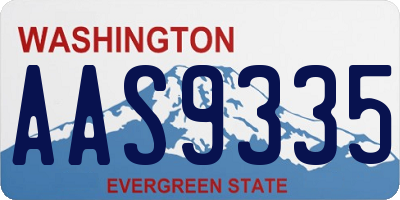 WA license plate AAS9335