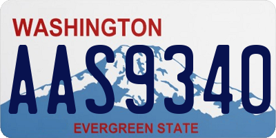 WA license plate AAS9340