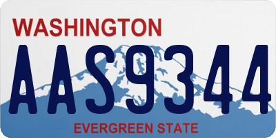 WA license plate AAS9344