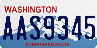 WA license plate AAS9345