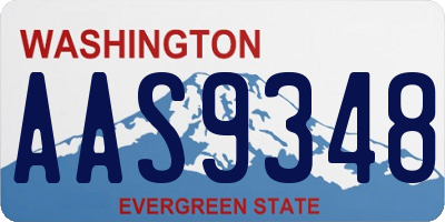 WA license plate AAS9348
