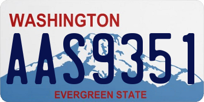 WA license plate AAS9351