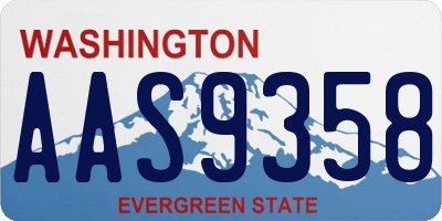 WA license plate AAS9358