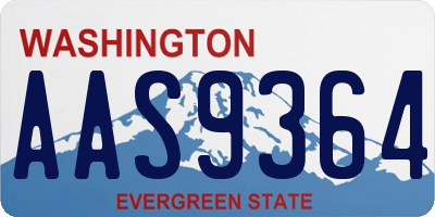 WA license plate AAS9364