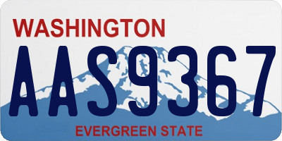 WA license plate AAS9367