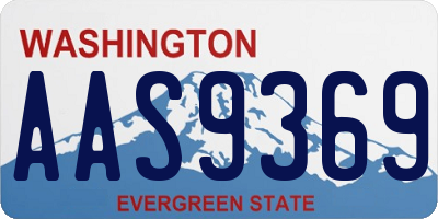WA license plate AAS9369