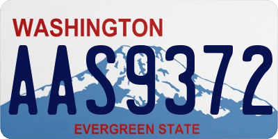 WA license plate AAS9372