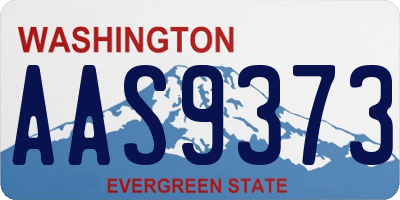 WA license plate AAS9373