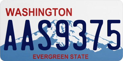 WA license plate AAS9375