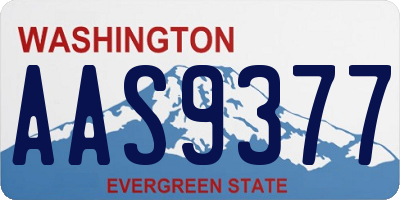 WA license plate AAS9377