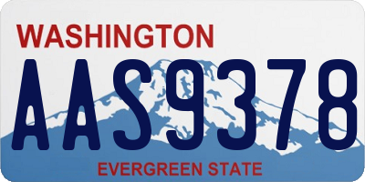 WA license plate AAS9378
