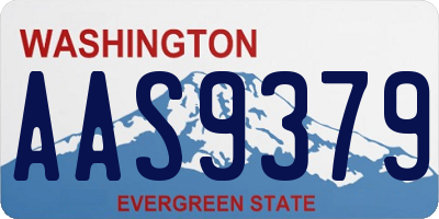 WA license plate AAS9379