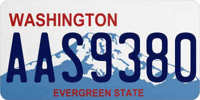 WA license plate AAS9380
