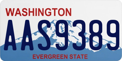 WA license plate AAS9389