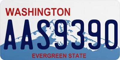WA license plate AAS9390