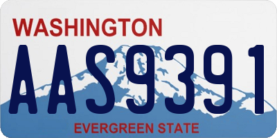 WA license plate AAS9391