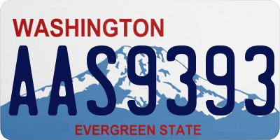 WA license plate AAS9393