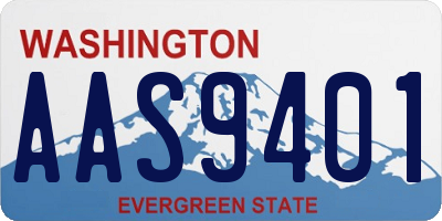 WA license plate AAS9401