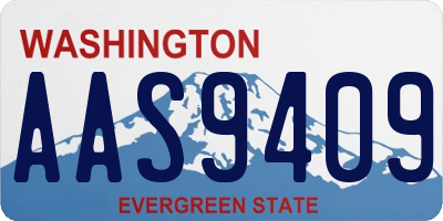 WA license plate AAS9409