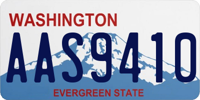 WA license plate AAS9410