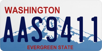 WA license plate AAS9411