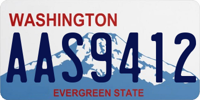 WA license plate AAS9412