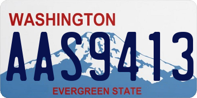 WA license plate AAS9413