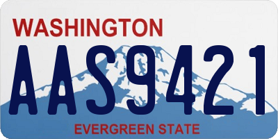 WA license plate AAS9421