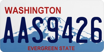 WA license plate AAS9426