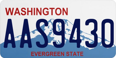 WA license plate AAS9430