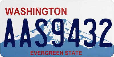WA license plate AAS9432