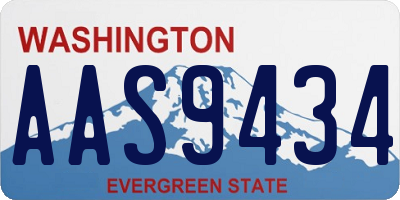 WA license plate AAS9434