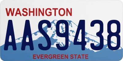 WA license plate AAS9438