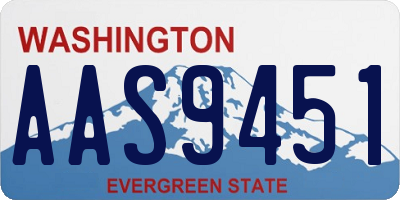 WA license plate AAS9451