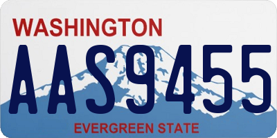 WA license plate AAS9455