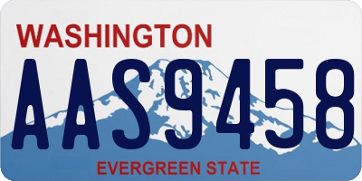WA license plate AAS9458