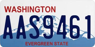 WA license plate AAS9461