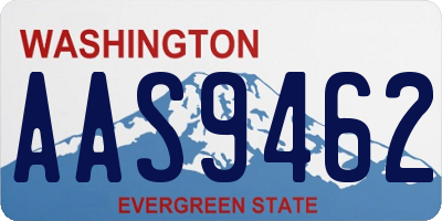 WA license plate AAS9462
