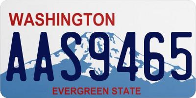 WA license plate AAS9465
